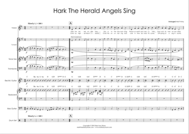 Hark The Herald Angels Sing (3 horns, rhythm section, optional vocal) - G major