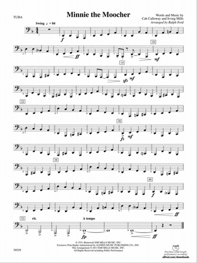 Minnie the Moocher: Tuba