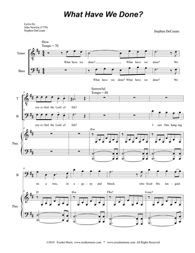 What Have We Done? (2-part choir - (TB)