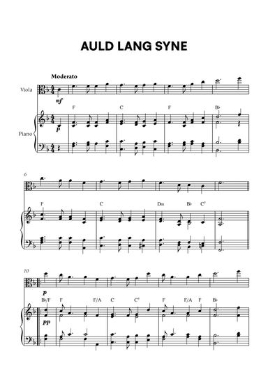 Auld Lang Syne (for Viola and Piano)
