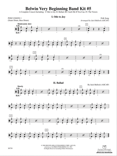Belwin Very Beginning Band Kit #5: 1st Percussion