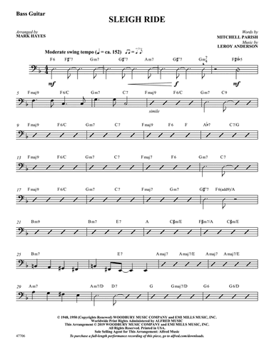 Sleigh Ride: String Bass