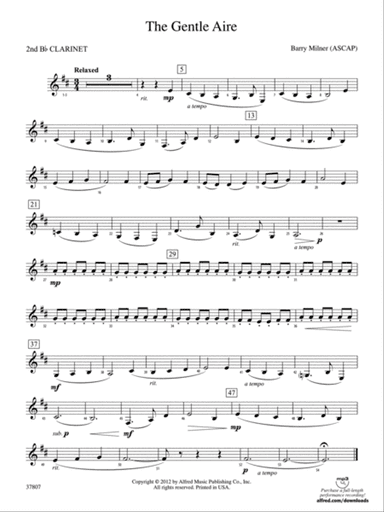 The Gentle Aire: 2nd B-flat Clarinet
