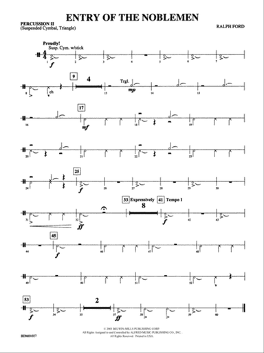 Entry of the Noblemen: 2nd Percussion