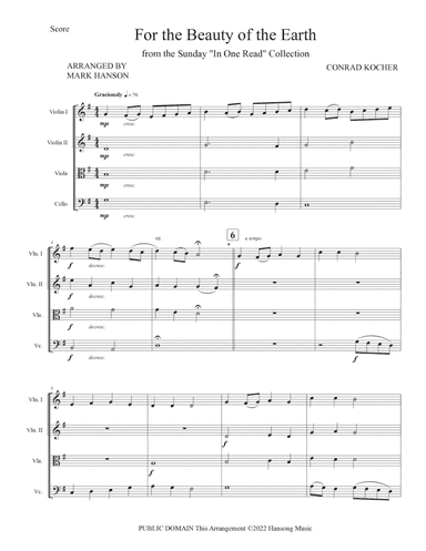 For the Beauty of the Earth