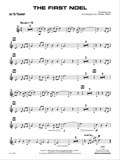 The First Noel: 1st B-flat Trumpet