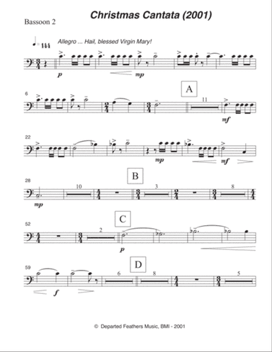 Christmas Cantata (2001) bassoon 2 part