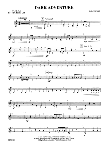 Dark Adventure: (wp) B-flat Tuba T.C.