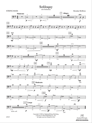 Soliloquy for Orchestra: String Bass