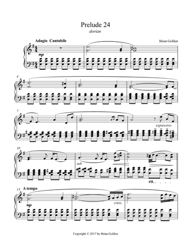 Prelude 24 in E Minor Dorian