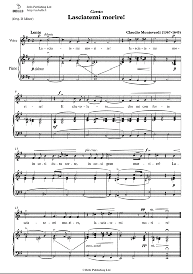 Lasciatemi morire! (E minor)