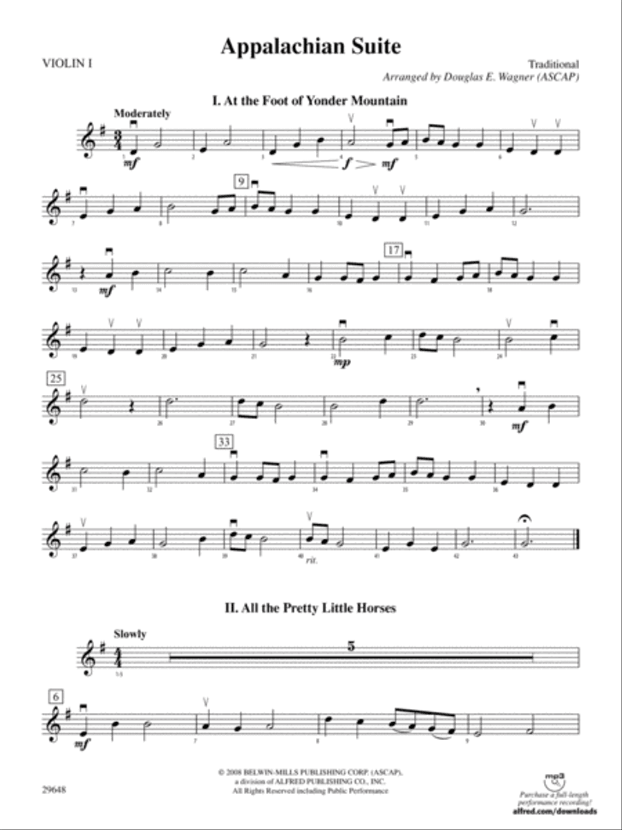 Appalachian Suite: 1st Violin