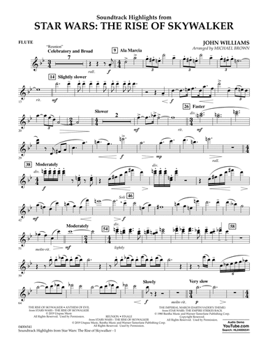Soundtrack Highlights from Star Wars: The Rise of Skywalker - Flute