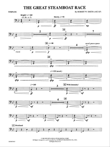 The Great Steamboat Race: Timpani
