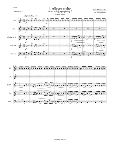 Allegro Molto from String Symphony 7