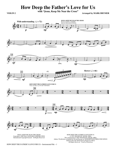 How Deep The Father's Love For Us (with Jesus Keep Me Near The Cross) - Violin 2