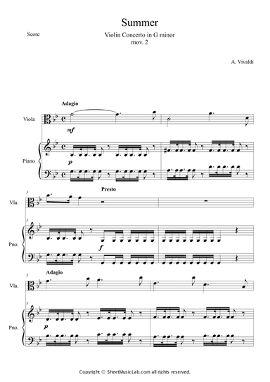 The Four Seasons: Summer 2nd Movement