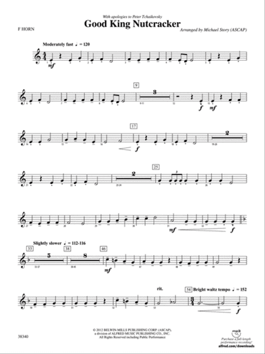 Good King Nutcracker: 1st F Horn