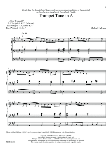 Three Trumpet Tunes for Organ