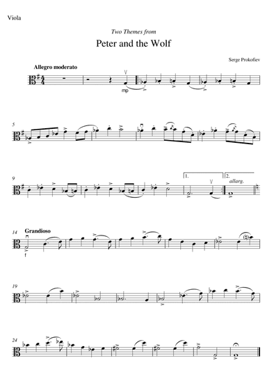 Two Themes from 'Peter and the Wolf'