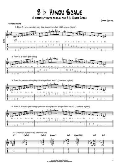 Bb Hindu Scale (4 Ways to Play)