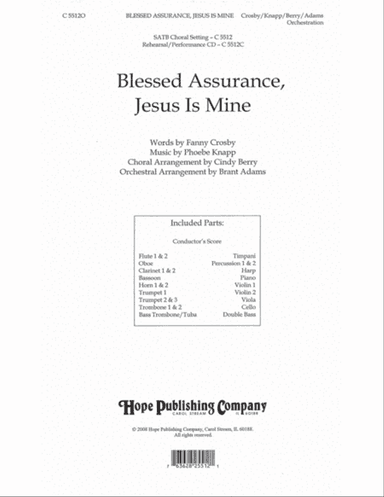 Blessed Assurance, Jesus Is Mine