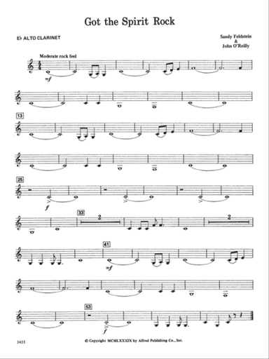 Got the Spirit Rock: E-flat Alto Clarinet