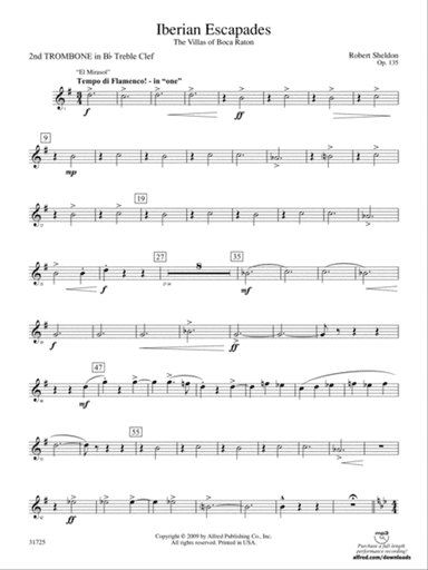 Iberian Escapades: (wp) 2nd B-flat Trombone T.C.