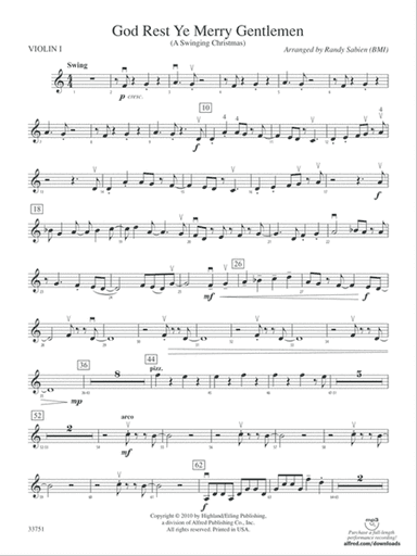 God Rest Ye Merry Gentlemen: 1st Violin