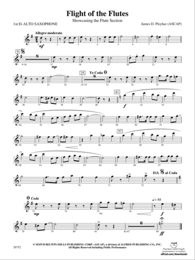 Flight of the Flutes (Showcasing the Flute Section): E-flat Alto Saxophone