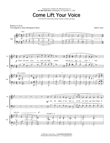 Come, Lift Your Voice (SATB)
