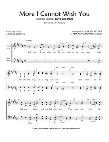 More I Cannot Wish You