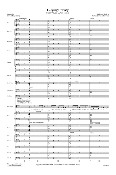 Defying Gravity - Score Only