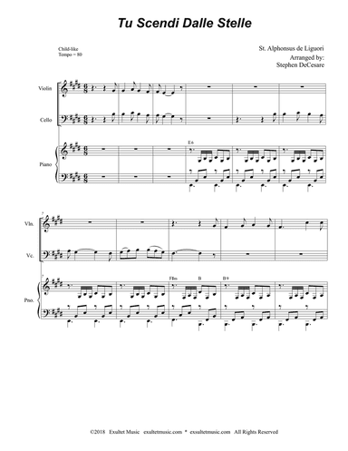 Tu Scendi Dalle Stelle (Duet for Violin and Cello)