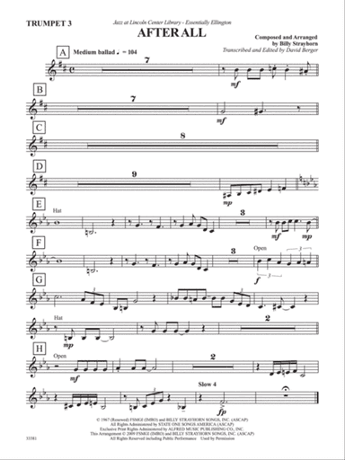 After All: 3rd B-flat Trumpet