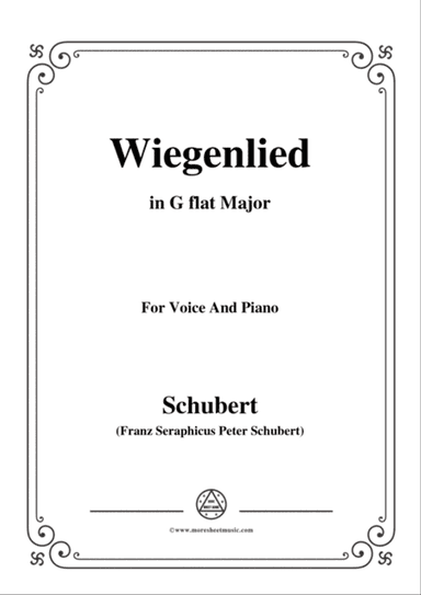 Schubert-Wiegenlied in G flat Major,for voice and piano