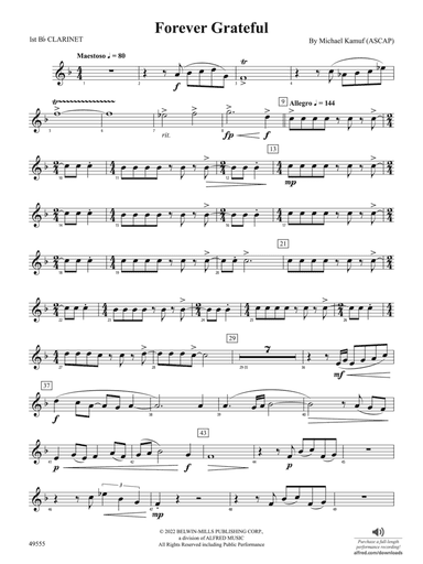 Forever Grateful: 1st B-flat Clarinet