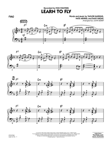 Learn to Fly - Piano