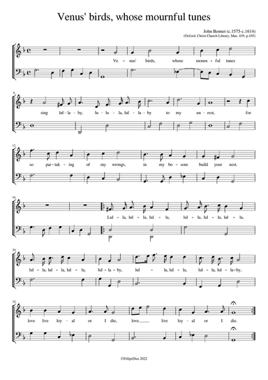 Venus' birds whose mournful tunes