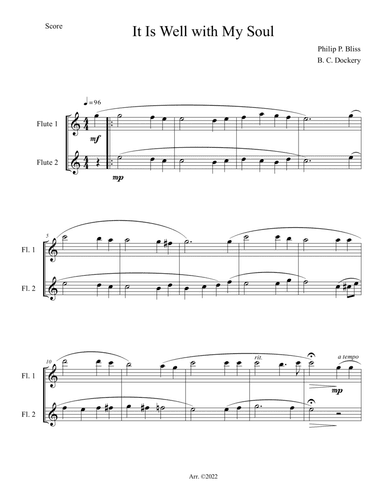 It Is Well with My Soul (Flute Duet)