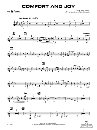 Comfort and Joy: 4th B-flat Trumpet