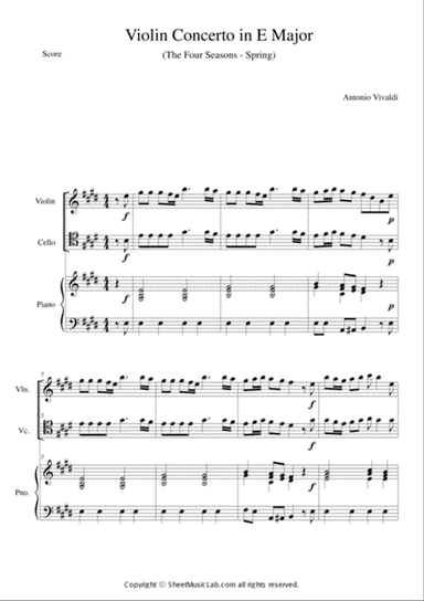 The Four Seasons - Spring 1st Movement Short Version