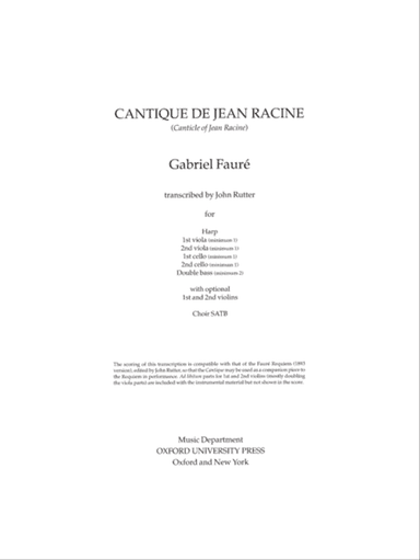 Cantique de Jean Racine
