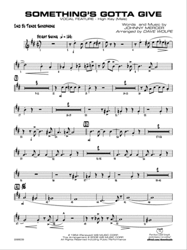 Something's Gotta Give: 2nd B-flat Tenor Saxophone