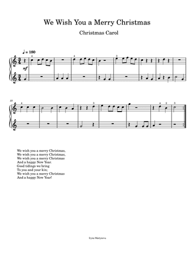We Wish You A Merry Christmas