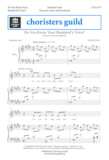 Do You Know Your Shepherd's Voice?