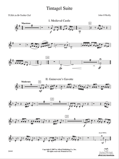 Tintagel Suite: (wp) B-flat Tuba T.C.