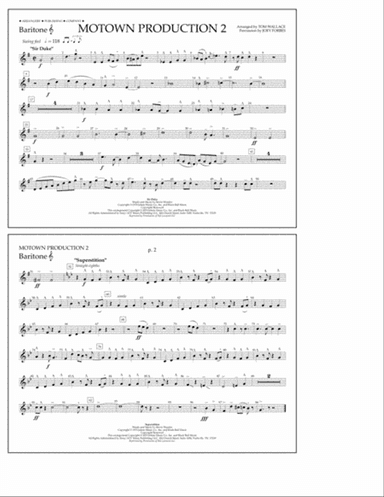 Motown Production 2 (arr. Tom Wallace) - Baritone T.C.