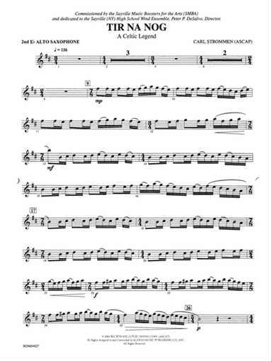 Tir Na Nog (A Celtic Legend): 2nd E-flat Alto Saxophone