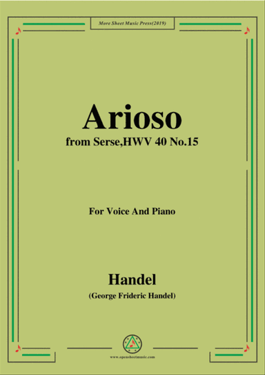 Handel-Arioso,from Serse HWV 40 No.15,for Voice&Piano